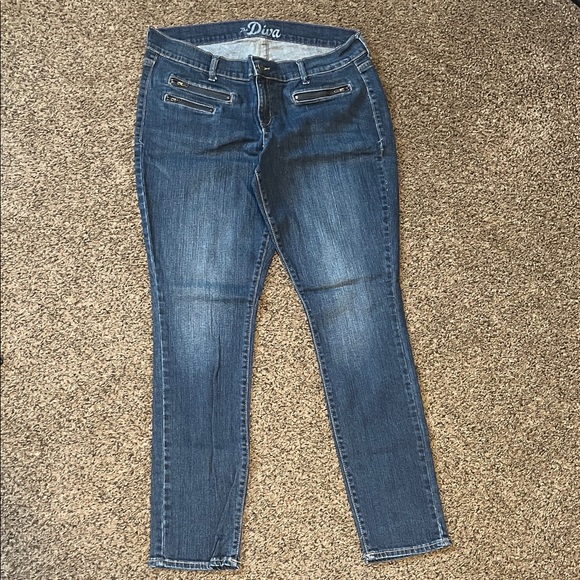 Diva Dark Blue Skinny Jeans for Women - Picture 1 of 4